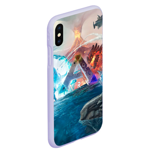 Чехол для iPhone XS Max матовый Ark battelfield, цвет светло-сиреневый - фото 3