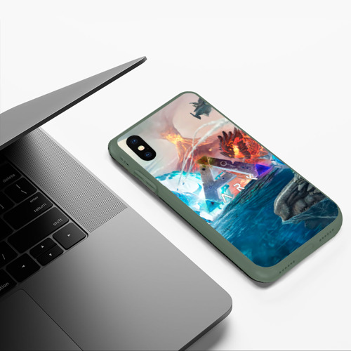 Чехол для iPhone XS Max матовый Ark battelfield, цвет темно-зеленый - фото 5