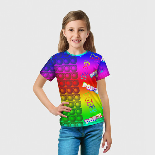 Детская футболка 3D POP it!, цвет 3D печать - фото 5