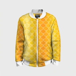 Детский бомбер 3D Желтая чешуя