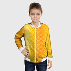 Детский бомбер 3D Желтая чешуя - фото 2