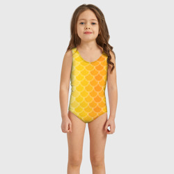 Детский купальник 3D Желтая чешуя