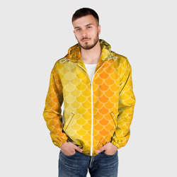 Мужская ветровка 3D Желтая чешуя - фото 2