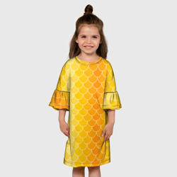 Детское платье 3D Желтая чешуя - фото 2