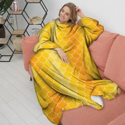 Плед с рукавами Желтая чешуя - фото 2