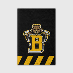 Обложка для паспорта матовая кожа Boston Bruins