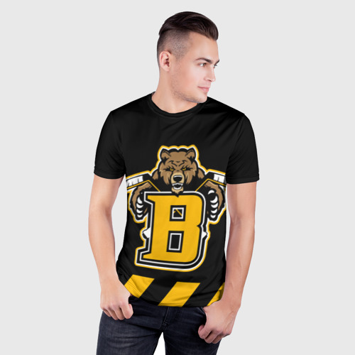 Мужская футболка 3D Slim Boston Bruins, цвет 3D печать - фото 3