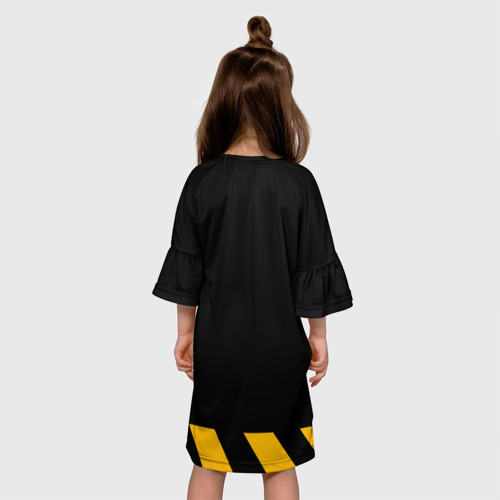 Детское платье 3D с принтом BOSTON BRUINS, вид сзади #2