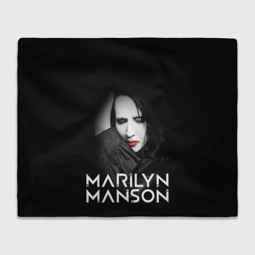 Плед с принтом Marilyn Manson, вид спереди №1