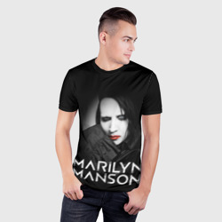 Мужская футболка 3D Slim Marilyn Manson - фото 2