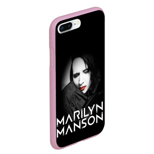 Чехол для iPhone 7Plus/8 Plus матовый Marilyn Manson, цвет розовый - фото 3