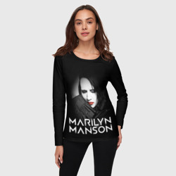 Женский лонгслив 3D Marilyn Manson - фото 2