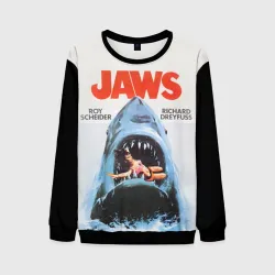 Мужской свитшот 3D+ Jaws cinema 1975
