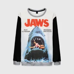 Мужской свитшот 3D+ Jaws cinema 1975