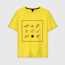 Женская футболка хлопок Oversize Астрономия