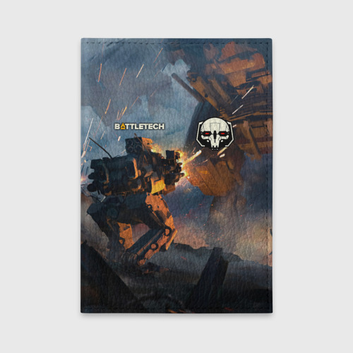 Обложка для автодокументов Battletech warrior, цвет фиолетовый