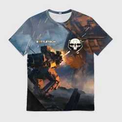 Мужская футболка 3D Battletech warrior