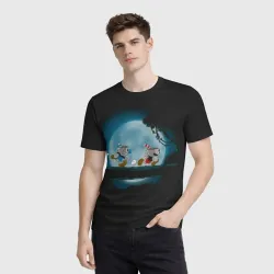 Мужская футболка 3D Ночная прогулка - фото 2