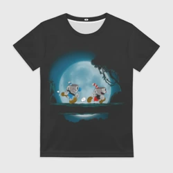 Женская футболка 3D Ночная прогулка