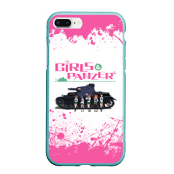 Чехол для iPhone 7Plus/8 Plus матовый Девушки и танки Pink