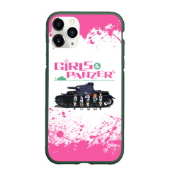 Чехол для iPhone 11 Pro матовый Девушки и танки Pink