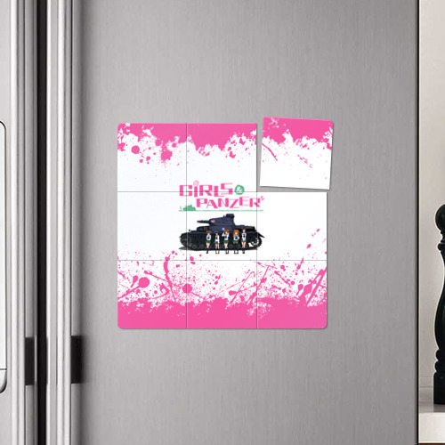 Магнитный плакат 3Х3 Девушки и танки Pink - фото 4
