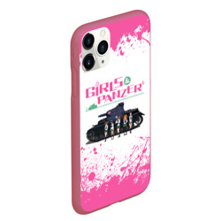 Чехол для iPhone 11 Pro Max матовый Девушки и танки Pink - фото 2