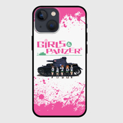 Чехол для iPhone 13 mini Девушки и танки Pink