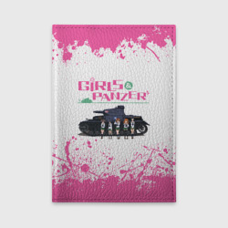 Обложка для автодокументов Девушки и танки Pink