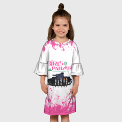 Детское платье 3D Девушки и танки Pink - фото 2