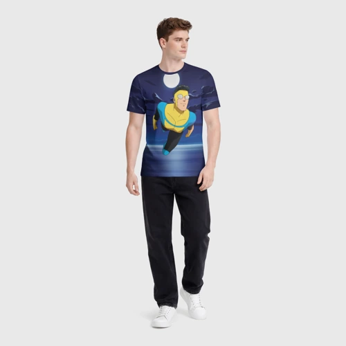 Мужская футболка 3D с принтом Марк Грэйсон Неуязвимый, вид сбоку #3