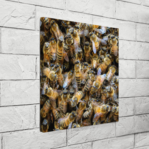 Холст квадратный Пчёлы, цвет 3D печать - фото 3