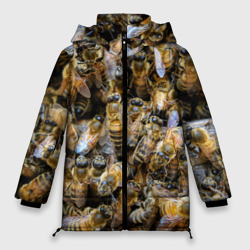 Женская зимняя куртка Oversize Пчёлы