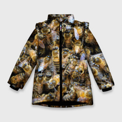 Зимняя куртка для девочек 3D Пчёлы