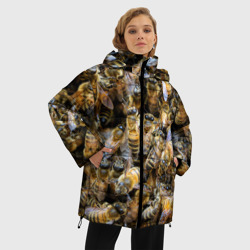 Женская зимняя куртка Oversize Пчёлы - фото 2