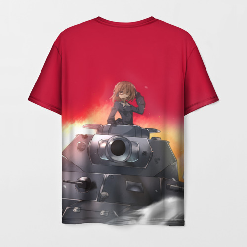 Мужская футболка 3D Girls und Panzer Девушки и танки z, цвет 3D печать - фото 2