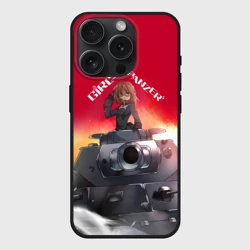 Чехол силиконовый для Apple iPhone 15 Pro матовый Girls und Panzer Девушки и танки z