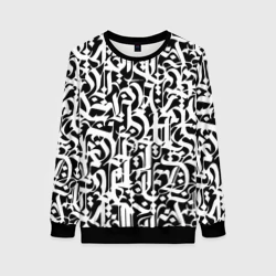 Женский свитшот 3D Каллиграфия calligraphy