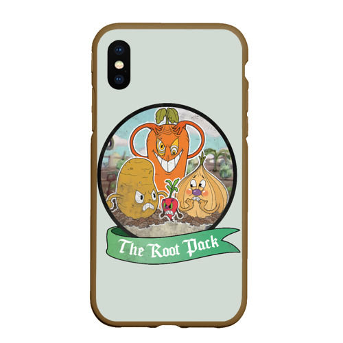 Чехол для iPhone XS Max матовый The Root Pack, цвет коричневый