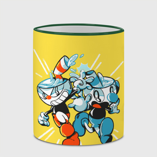 Кружка с полной запечаткой Cuphead bros, цвет Кант зеленый - фото 4