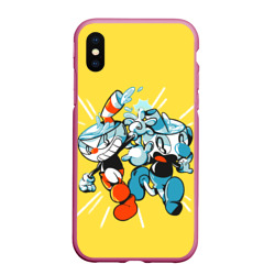 Чехол для iPhone XS Max матовый Cuphead bros