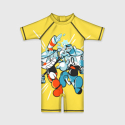 Детский купальный костюм 3D Cuphead bros