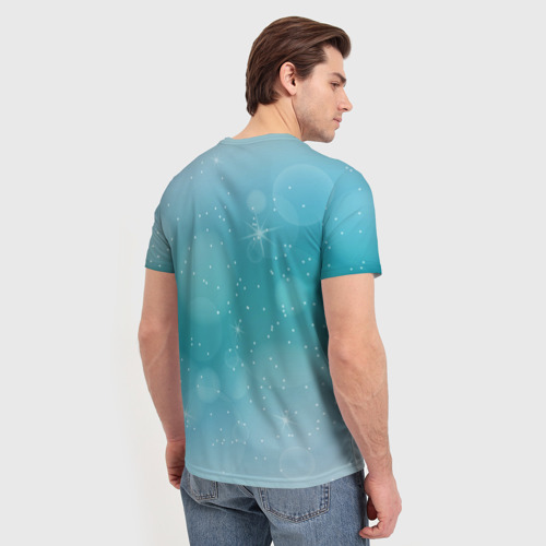 Мужская футболка 3D с принтом Олень, вид сзади #2