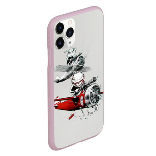 Чехол для iPhone 11 Pro матовый Flying Cup, цвет розовый - фото 3