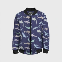 Детский бомбер 3D Акулы разные