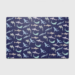 Головоломка Пазл магнитный 126 элементов Акулы разные