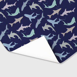 Бумага для упаковки 3D Акулы разные - фото 2