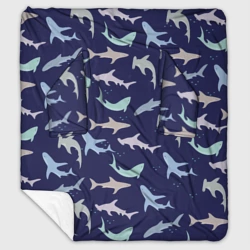 Плед с рукавами Акулы разные