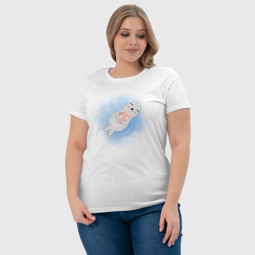 Женская футболка хлопок Тюлень - фото 6