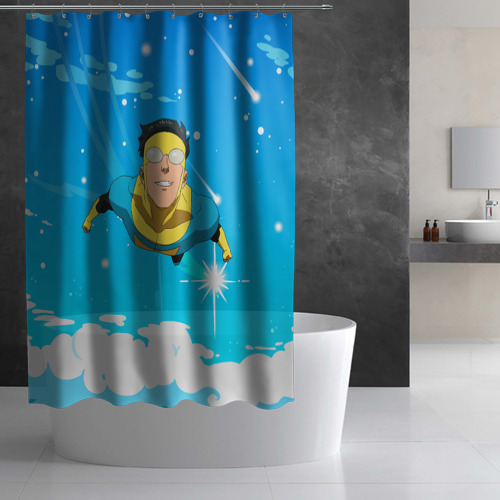 Штора 3D для ванной Марк Грэйсон   неуязвимый - фото 2